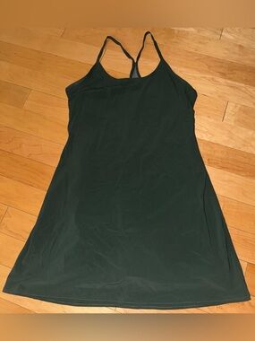 Outdoor Voices dark forest green racerback athletic dress